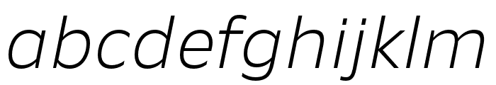New Nord Extralight Italic Font LOWERCASE