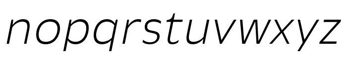 New Nord Extralight Italic Font LOWERCASE
