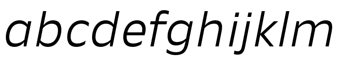 New Nord Light Italic Font LOWERCASE