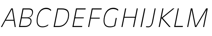 New Nord Thin Italic Font UPPERCASE