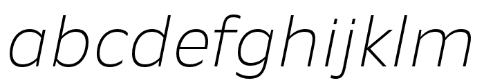 New Nord Thin Italic Font LOWERCASE