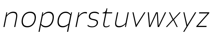 New Nord Thin Italic Font LOWERCASE