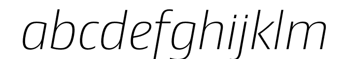 Newbery Sans Pro Xp ExtraLight It Font LOWERCASE