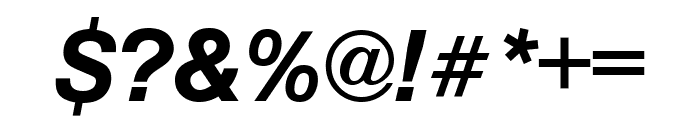 Nimbus Sans Bold Italic Font OTHER CHARS