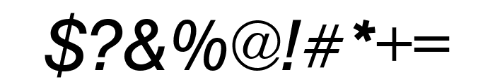 Nimbus Sans Regular Italic Font OTHER CHARS