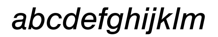 Nimbus Sans Regular Italic Font LOWERCASE