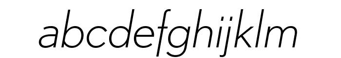 Nobel LightItalic Font LOWERCASE