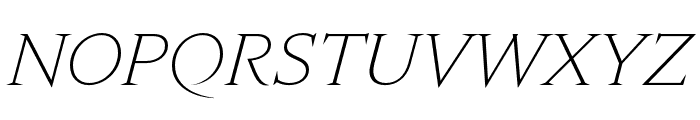 Nocturne Serif ExtraLight Italic Font UPPERCASE
