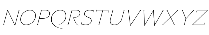 Nocturne Serif ExtraThin Italic Font UPPERCASE