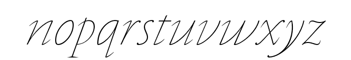 Nocturne Serif ExtraThin Italic Font LOWERCASE