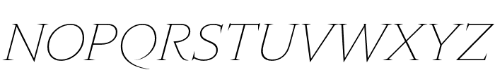 Nocturne Serif Thin Italic Font UPPERCASE
