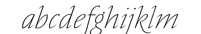 Nocturne Serif Thin Italic Font LOWERCASE