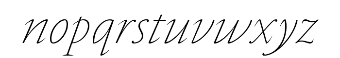 Nocturne Serif Thin Italic Font LOWERCASE