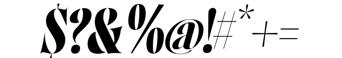 Norman Stencil Fat Italic Font OTHER CHARS