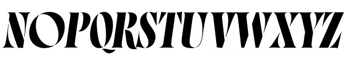 Norman Stencil Fat Italic Font UPPERCASE