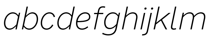Nort Extralight Italic Font LOWERCASE