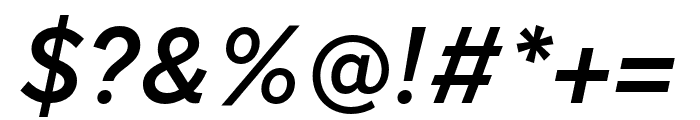 Nort Medium Italic Font OTHER CHARS