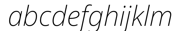 Noto Sans Condensed ExtraLight Italic Font LOWERCASE
