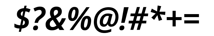 Noto Sans Display SemiCondensed SemiBold Italic Font OTHER CHARS