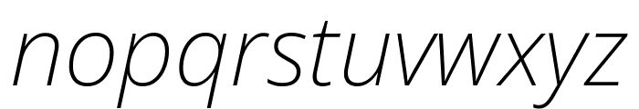 Noto Sans ExtraCondensed ExtraLight Italic Font LOWERCASE