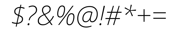 Noto Sans ExtraLight Italic Font OTHER CHARS
