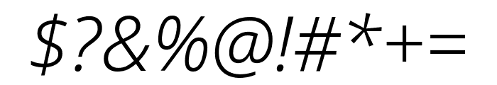 Noto Sans Light Italic Font OTHER CHARS