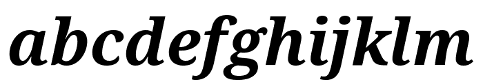 Noto Serif Condensed Bold Italic Font LOWERCASE