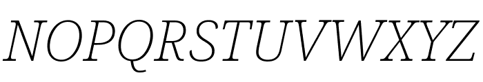 Noto Serif Condensed ExtraLight Italic Font UPPERCASE