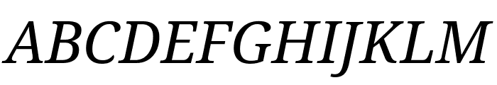 Noto Serif Condensed Italic Font UPPERCASE