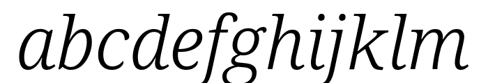 Noto Serif Condensed Light Italic Font LOWERCASE