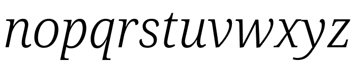 Noto Serif Condensed Light Italic Font LOWERCASE