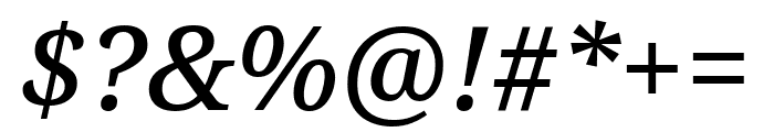 Noto Serif Condensed Medium Italic Font OTHER CHARS