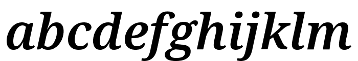 Noto Serif Condensed SemiBold Italic Font LOWERCASE