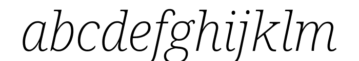 Noto Serif ExtraCondensed ExtraLight Italic Font LOWERCASE