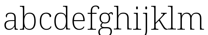 Noto Serif ExtraCondensed ExtraLight Font LOWERCASE