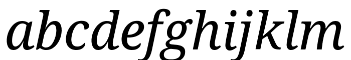 Noto Serif ExtraCondensed Italic Font LOWERCASE