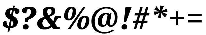 Noto Serif SemiCondensed ExtraBold Italic Font OTHER CHARS