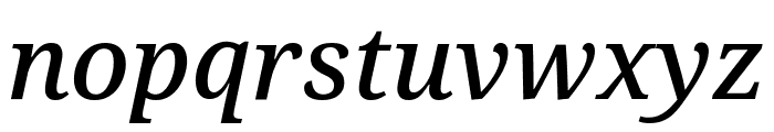 Noto Serif SemiCondensed Medium Italic Font LOWERCASE