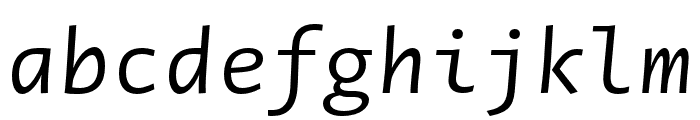 Novel Mono Pro Regular Italic Font LOWERCASE