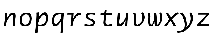 Novel Mono Pro XCmp Italic Font LOWERCASE