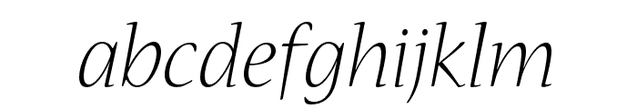 Nueva Std Light Italic Font LOWERCASE