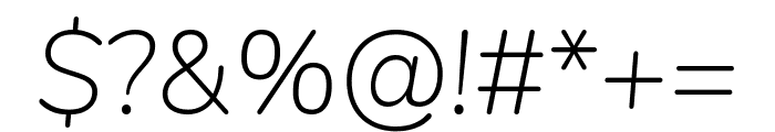 Nunito ExtraLight Italic Font OTHER CHARS
