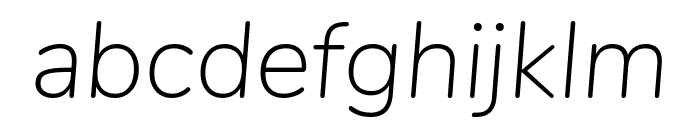 Nunito ExtraLight Italic Font LOWERCASE