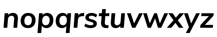 Nunito Sans Bold Italic Font LOWERCASE