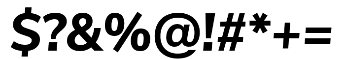 Nunito Sans ExtraBold Italic Font OTHER CHARS