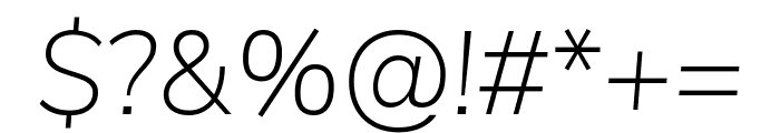 Nunito Sans ExtraLight Italic Font OTHER CHARS