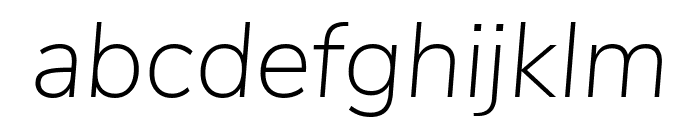 Nunito Sans ExtraLight Italic Font LOWERCASE