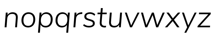 Nunito Sans Light Italic Font LOWERCASE