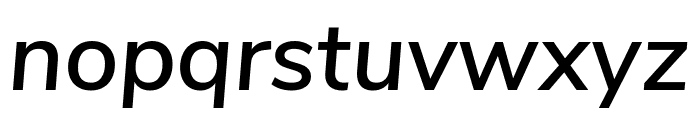 Nunito Sans SemiBold Italic Font LOWERCASE