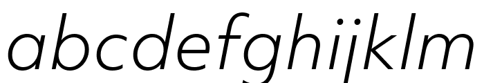 Objektiv Mk1 Light Italic Font LOWERCASE